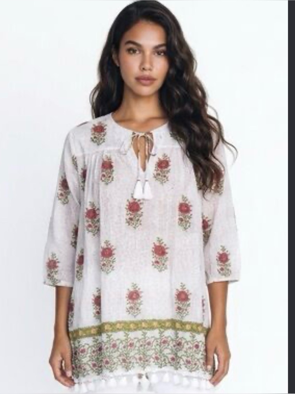 NWT Roller Rabbit Valley Floral Serafina Tunic Top